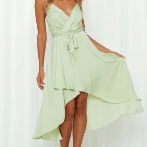 NWT HELLO MOLLY FUEL TO MY FIRE PISTACHIO DRESS